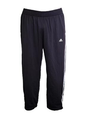 Adidas Men’s Large Track Pants Black 3 Stripe Athletic Training Joggers 30x29